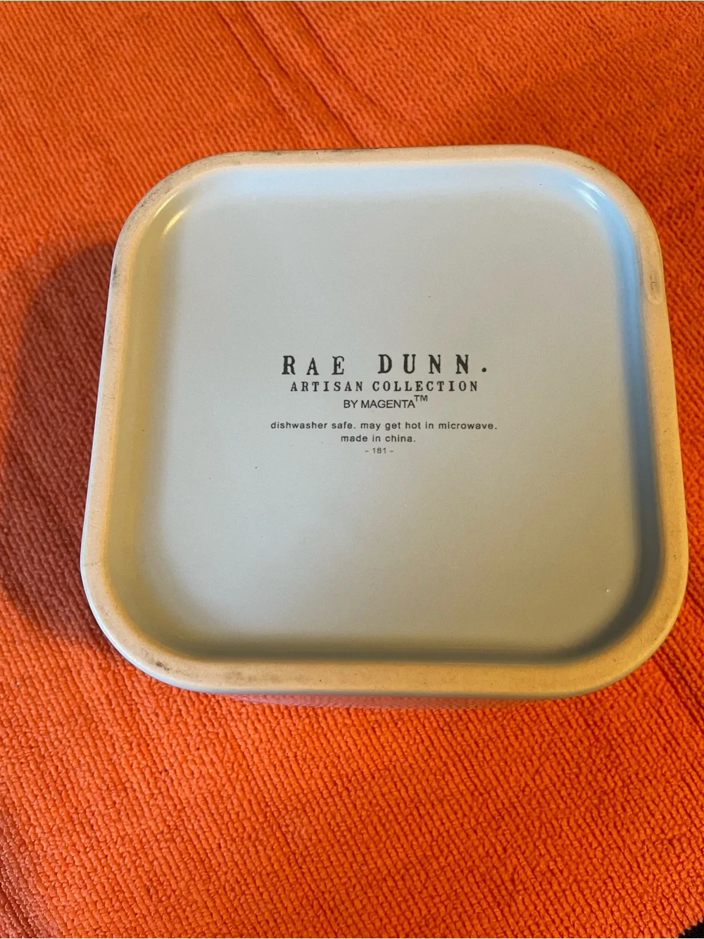 Rae Dunn Gray 'YUM' Food Storage Container with Clear Lid